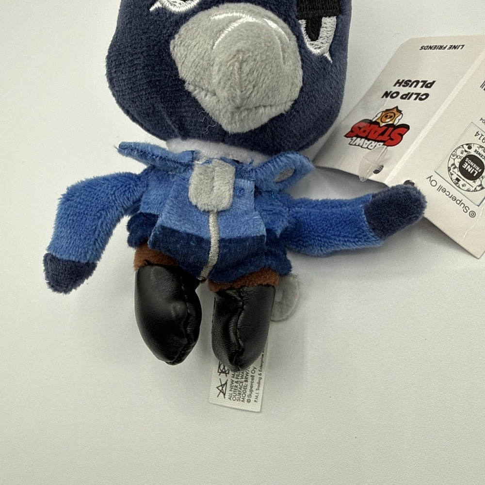 Brawl Stars Line Friends Crow Clip On Plush Key Chain 5 inch Supercell - Picture 3 of 9